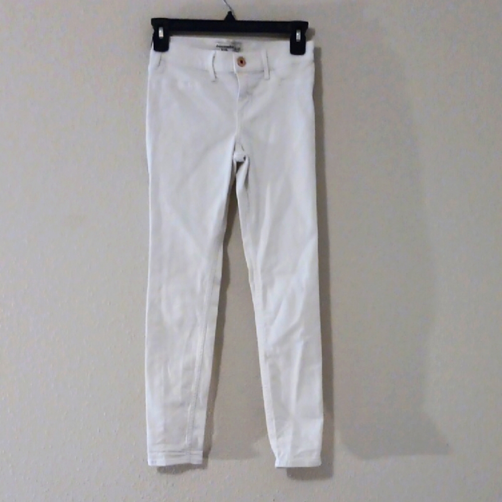 Girls Abercrombie White Skinny Pants
